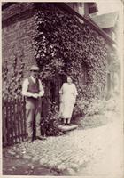 James and Ada Hankey outside Tabley Vale Cottage