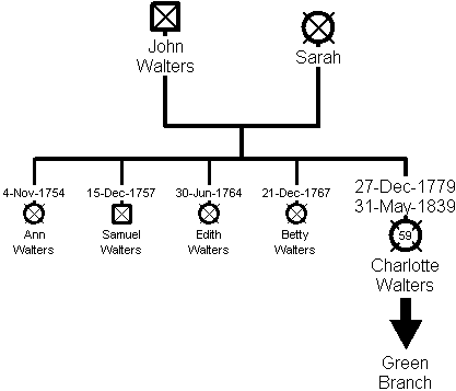 Family Tree of the Walters Branch